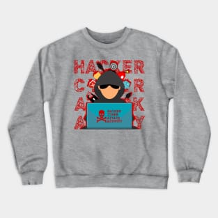 Hacker Cyber Attack Activity Red Version Crewneck Sweatshirt